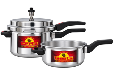 Geeta Combi 5L (Cooker + Junior Pan) – ISI Certified Safety