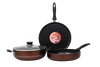 Geeta Non-Stick Set Deluxe Glass Lid – PFOA-Free Non-Stick Coatin