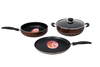 Geeta Non-Stick Set Deluxe Glass Lid – PFOA-Free Non-Stick Coatin