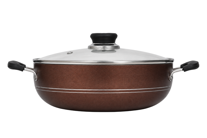 Geeta Non-Stick Set Deluxe Glass Lid – PFOA-Free Non-Stick Coatin