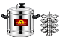 Geeta SS Idly Cooker 4 Plates – Stainless Steel Body