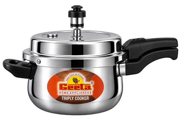 Geeta Triply Pressure Cooker 1.5L – Triply Stainless Steel Body