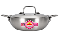Geeta Triply Kadai 18No (SS Lid) – Triply Stainless Steel Body