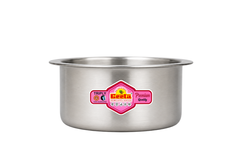 Geeta Triply Tope with Cap 18No – Triply Stainless Steel Body