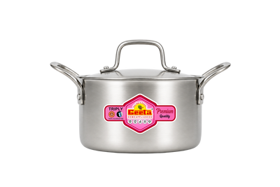 Geeta Triply Casserole 22No – Triply Stainless Steel Body
