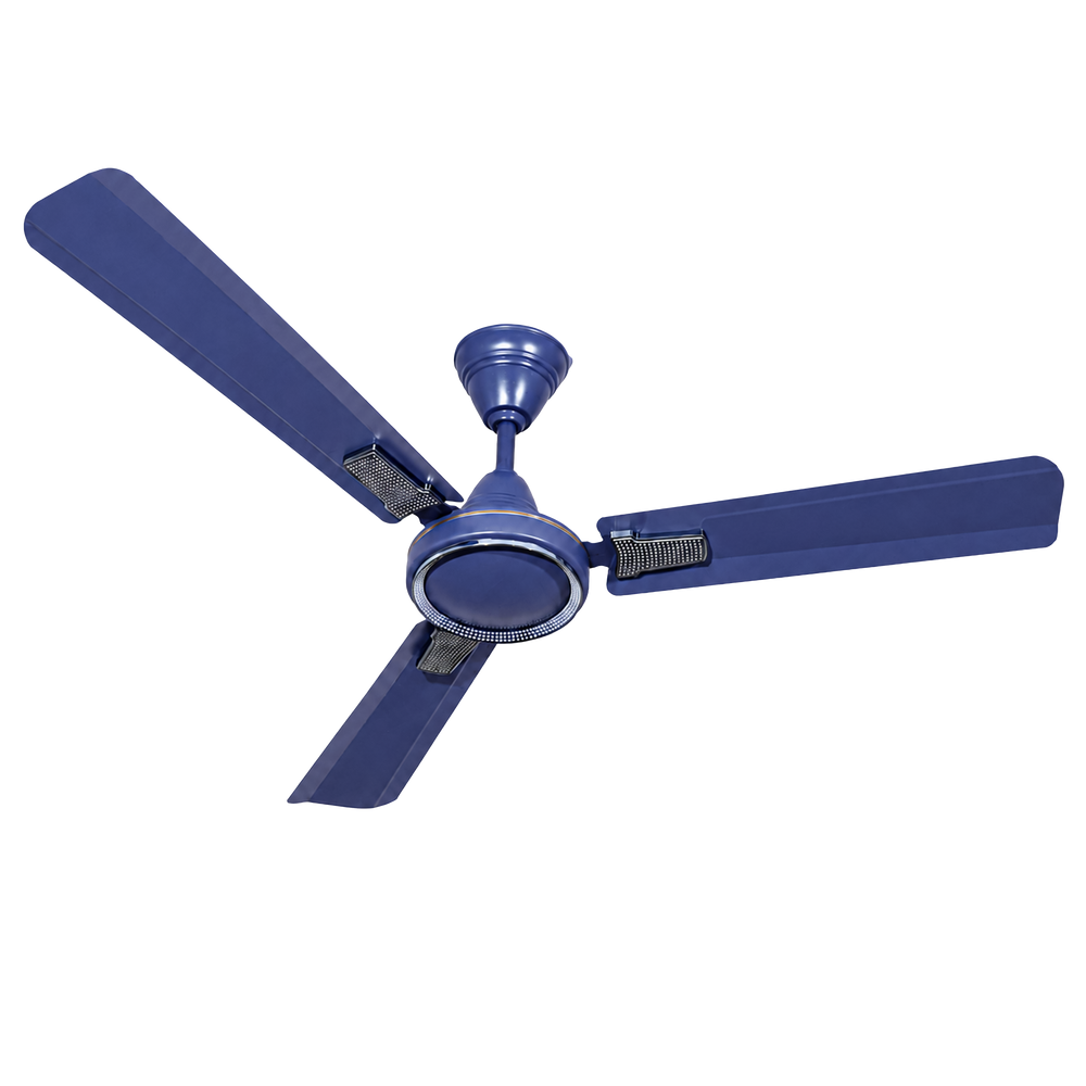 Geeta Gem (Brown / Ivory / Blue) – Gem Finish, Refined Cooling